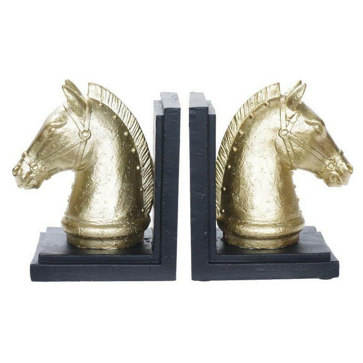 

подставка для книг DKD Home Decor Лошадь Смола (15 х 11 х 17,5 см) (2 шт.)