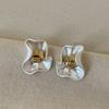 Elegant Flower Studs Earrings Fashion Ear Pin Metal Ear Studs Statement Earrings Creative Ear Jewelry for Woman Girl