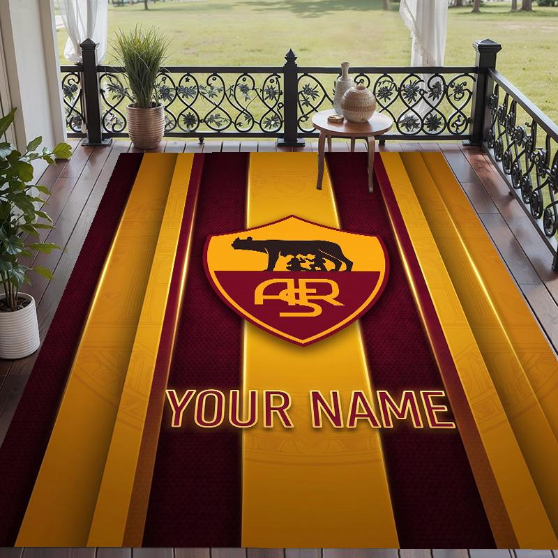 Custom Text Printed Rug AS Roma Non Slip Floor Carpet For Home Room Decor