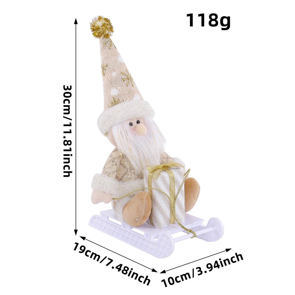 Julkälke Docka Dekoration Med Plast Och Polyester För Högtidlig Festlig Utställning