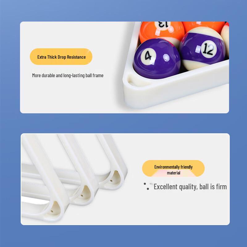 WEISHIDUN 57MM Billiard Pool Ball & Triangle Rack Set