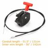 142cm 56in Lawn Mower Cable Throttle Lever Replacement Accessories, Lawnmower Cable Lever & Throttle Control Handle Spare Parts