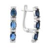 Silver Earrings with Nano Sapphire 2.117ct, Cubic Zirconias (2195146)
