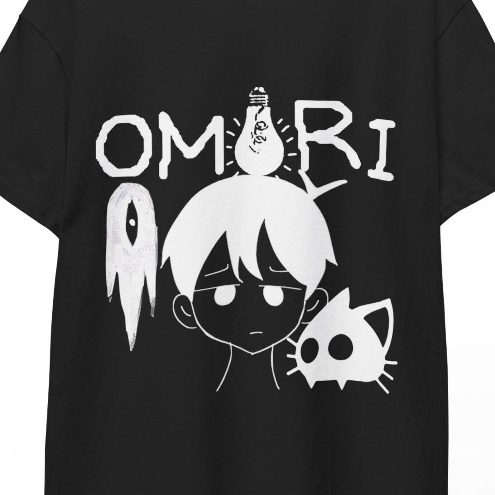 Omori Inspired T-Shirt Sunny Basil Aubrey Kel Hero Mari Headspace Retro Unisex Gift for Gamers Tee Emotional Indie Adventure Fan RPG Graphic M