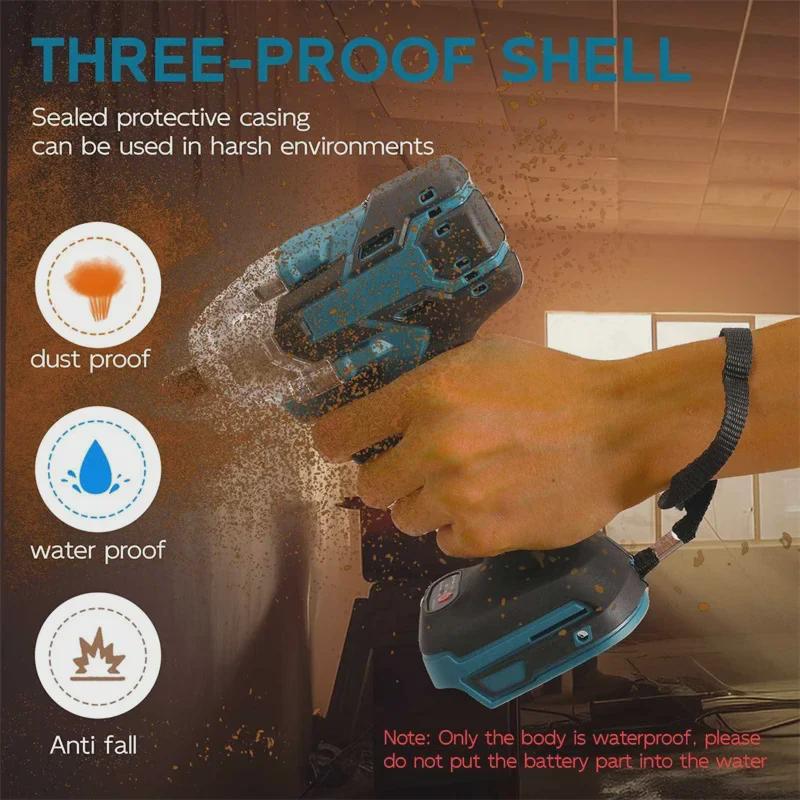 5-Piece High-Power Electric Wrench Set: High-Torque Woodworking & Auto Repair Tools, Rechargeable Lithium-Ion Impact Wrench & Screwdriver