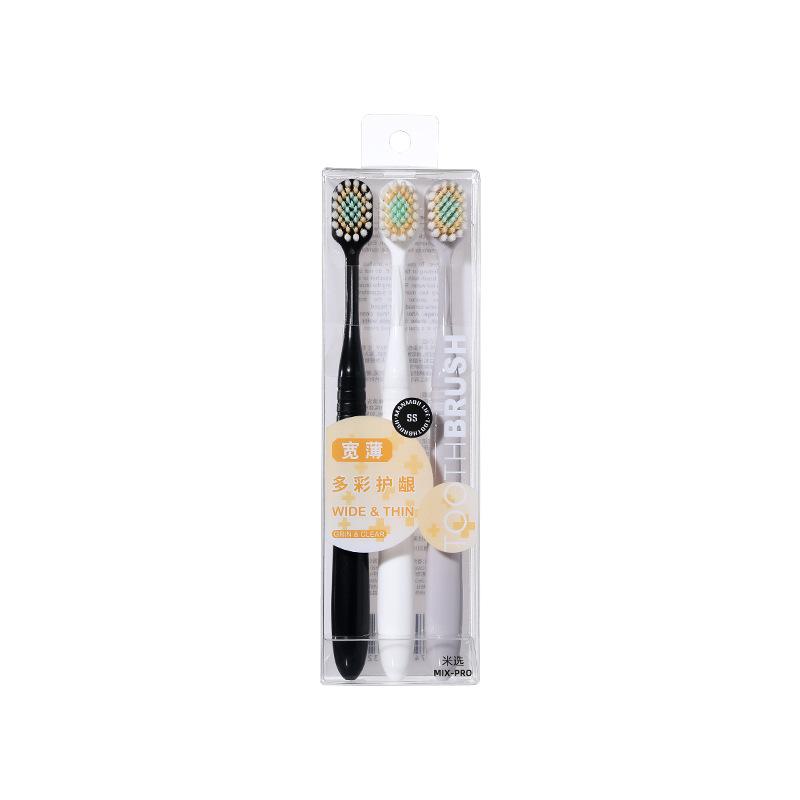3PCS Wide Head Soft Toothbrush for Adults, Gentle Gum Care Oral Cleaning Toothbrush, Home Daily Use Toothbrushes