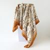 90cm Large Square Scarf Silk Scarf Headband Flower Printing Scarf Scarf Satin Square Scarf for Women