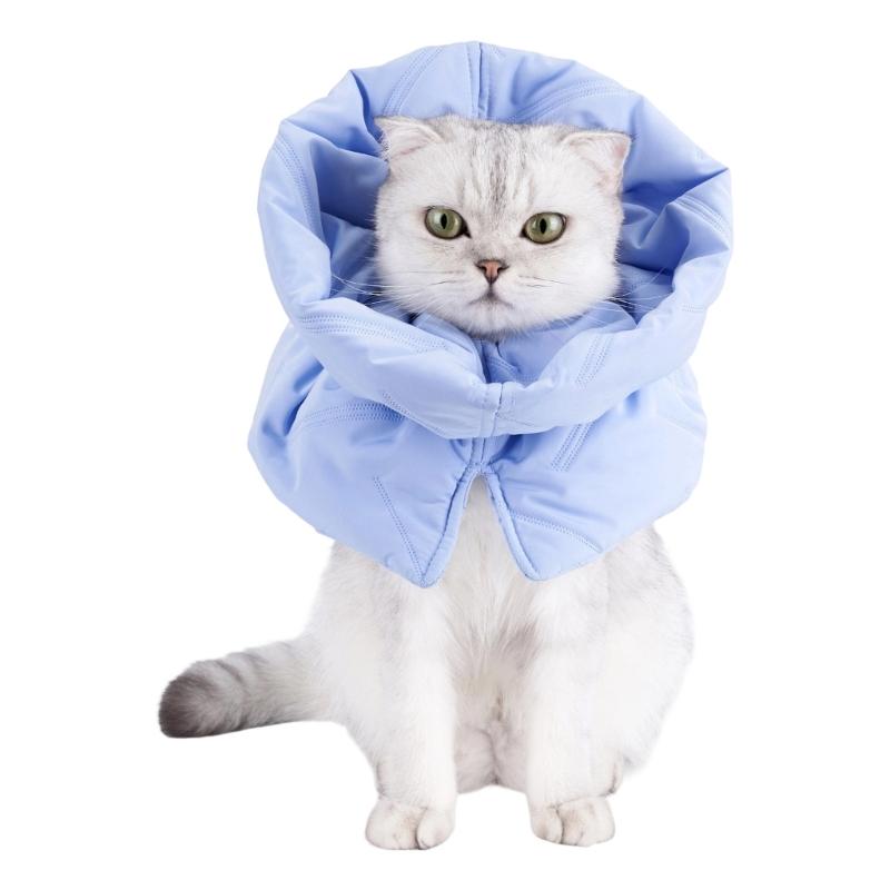 Comfortable Pet Collar Felines After Spays Operations Flexible Size Stop Scratching and Protects Wounds Effectively