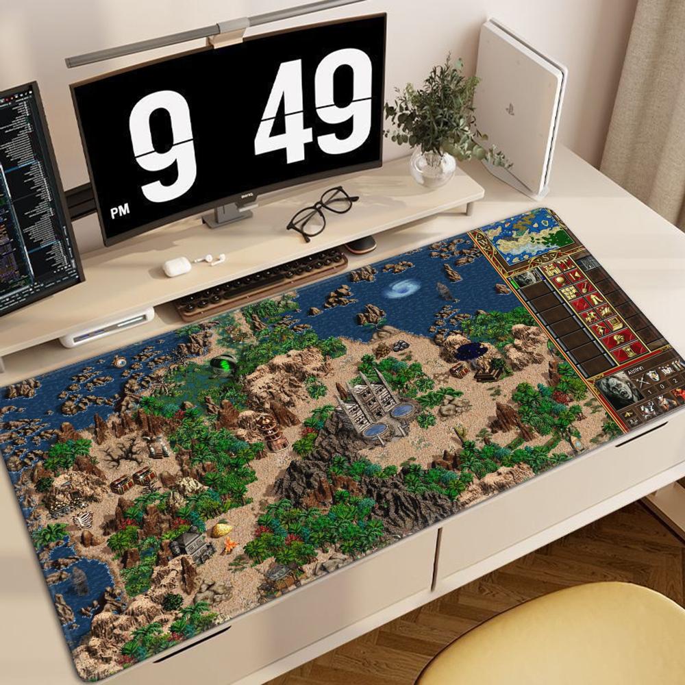 Heroes of Might and Magic Tappetino per Mouse con Mappa XXL Gomma Antiscivolo Tappetini per Mouse Tastiera Accessori da Gioco Tappetino Mouse xmm