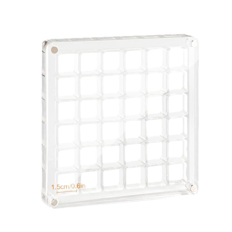 Acrylic Magnetic Seashell Display Box 36 Grids Transparent Compartment Organizer for Collectible Seashell Pin Badge Home Display