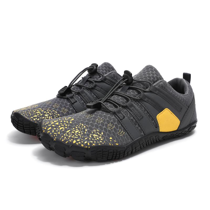 Fashion Wide Toe Barefoot Shoes for Unisex Artificial Leather Outdoor Walking Sneakers Zero Drop Minimalist Elastic Anti Slip Wear-resis