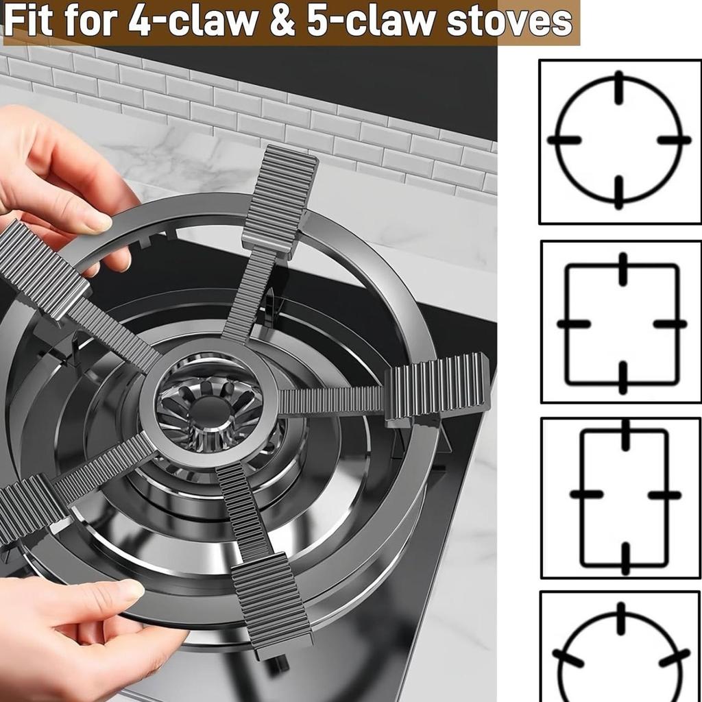 Stove Support Ring Non Slip Claws Stove Holder Stand Pot Rack For Kitchen Restaurant Cooking Outdoor Camping Daily Meal Party