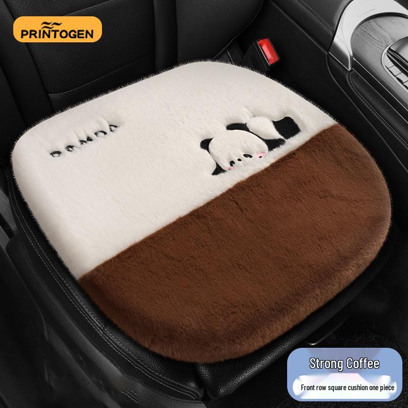 

Winter Plush Car Seat Cushion: Cartoon Design, Plush Driving Cushion with Rabbit Fur
