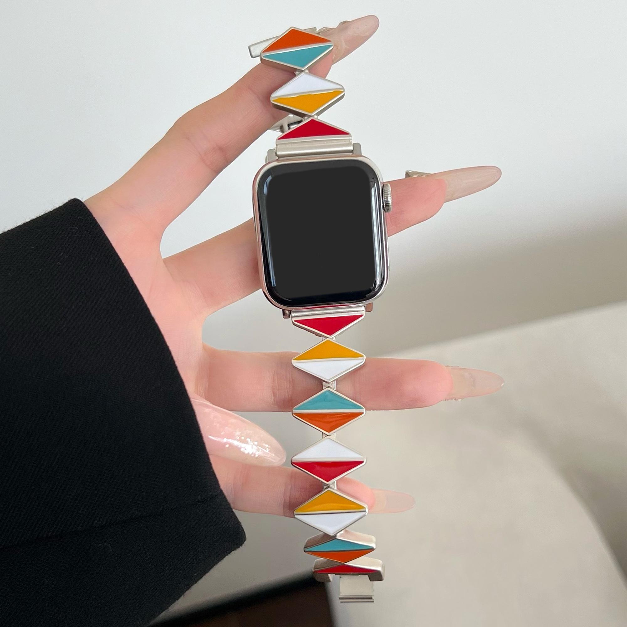 

For Apple Watch 10 46mm/Ultra 2/Ultra 49mm/9 8 7 45mm/SE (2023) SE (2022) SE 6 5 4 44mm/3 2 1 42mm Zinc Alloy Watch Band I