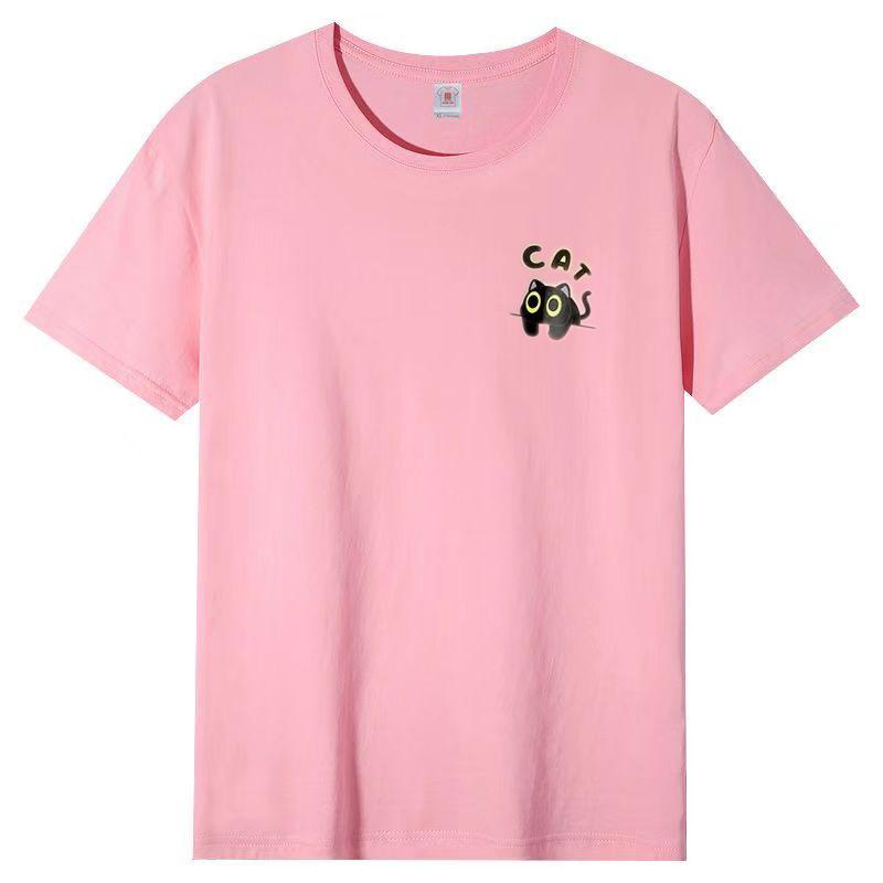 2025 Женская хлопковая повседневная дышащая футболка Летняя новинка Белая модная женская футболка с коротким рукавом S