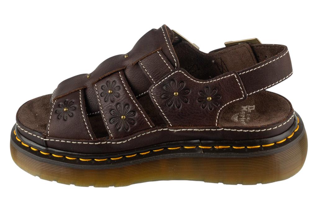 Dr. Martens Wrenlie Open Platform Sandals, Womens Brown Sandals