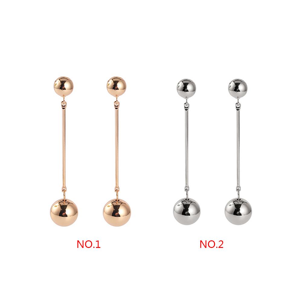 Stylish Tassel Ball Pendants Women Alloy Earring Ear Stud Jewelry Gifts