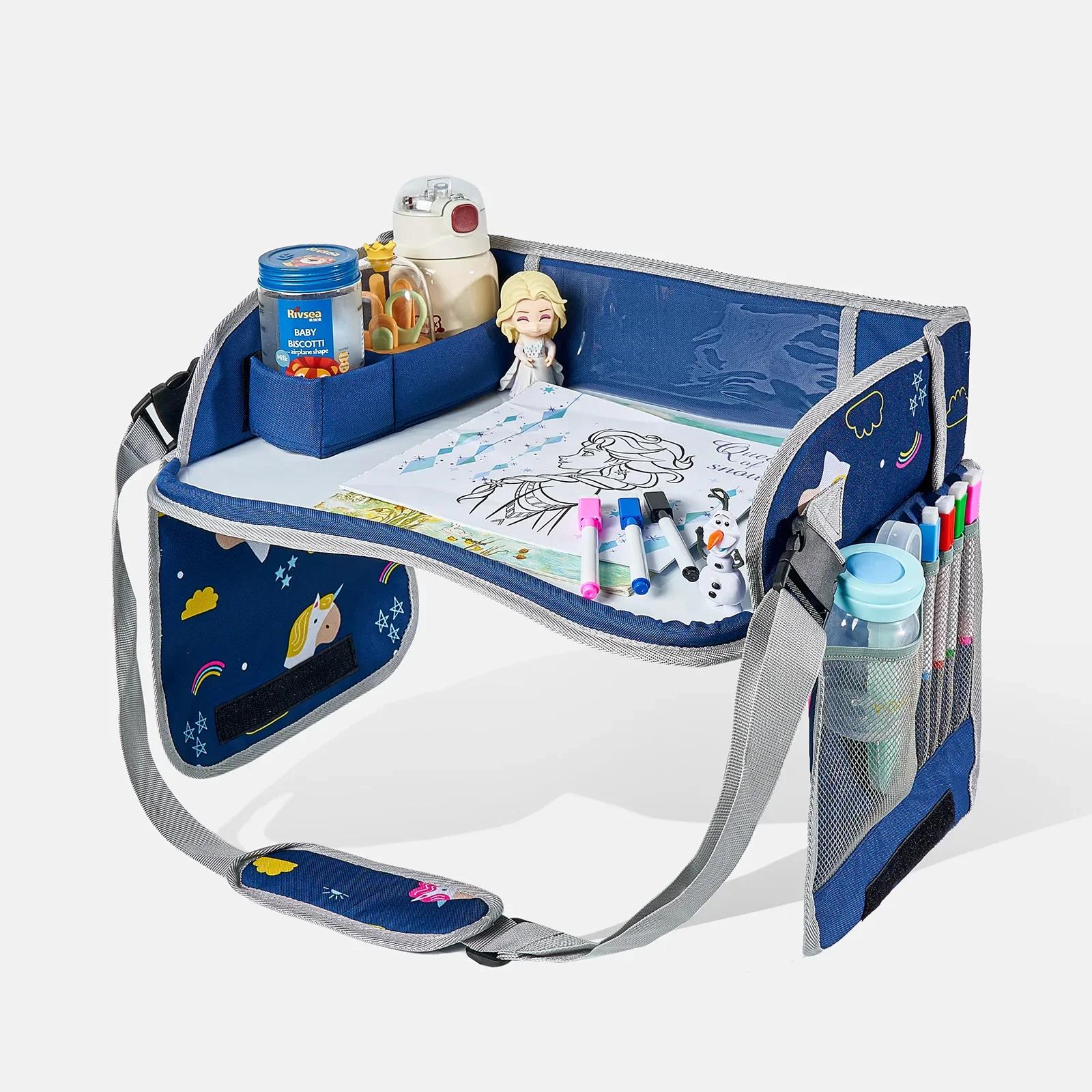 

Поднос для автокресла, дорожный поднос, безопасное сиденье, игровой столик, органайзер для хранения закусок, игрушек, подстаканник, водонепроницаемый поднос для детской коляски