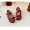 Sweet Flat Soft Sole Low Cut Mary Jane Leather Shoes For Little Girls