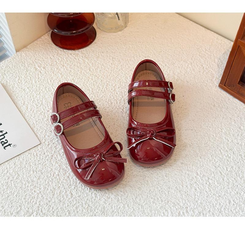 Sweet Flat Soft Sole Low Cut Mary Jane Leather Shoes For Little Girls
