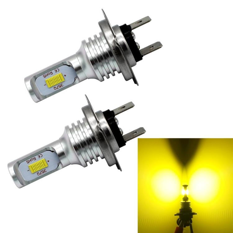 

2 PCS H7 72W 1000LM 6000-6500K Super Bright White Light Car Fog LED Bulbs, DC 12-24V жовтий