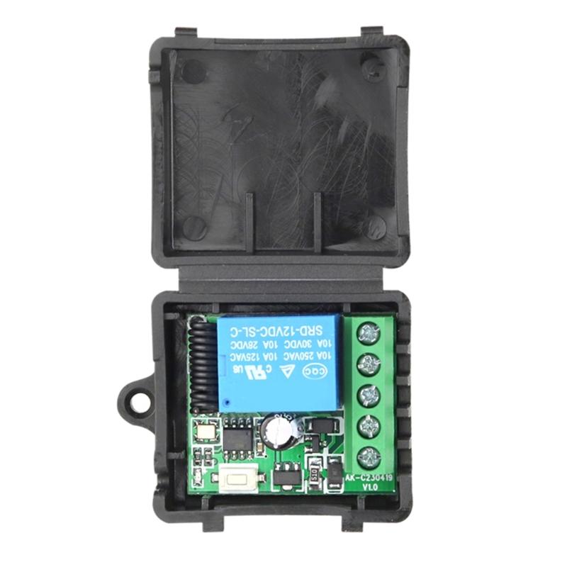 433MHz DC12V 10A 1 Channel 1Ch Wireless Relays RF Remote Control Switches Heterodyne Receiver Module