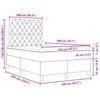 Boxspring Bed with Mattress Dark Blue 120 x 200 cm Velvet