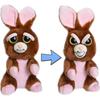 Feisty Pets Grin Bunny Plush Toy Rangs Japan Transforming Expression Soft Stuffed Animal
