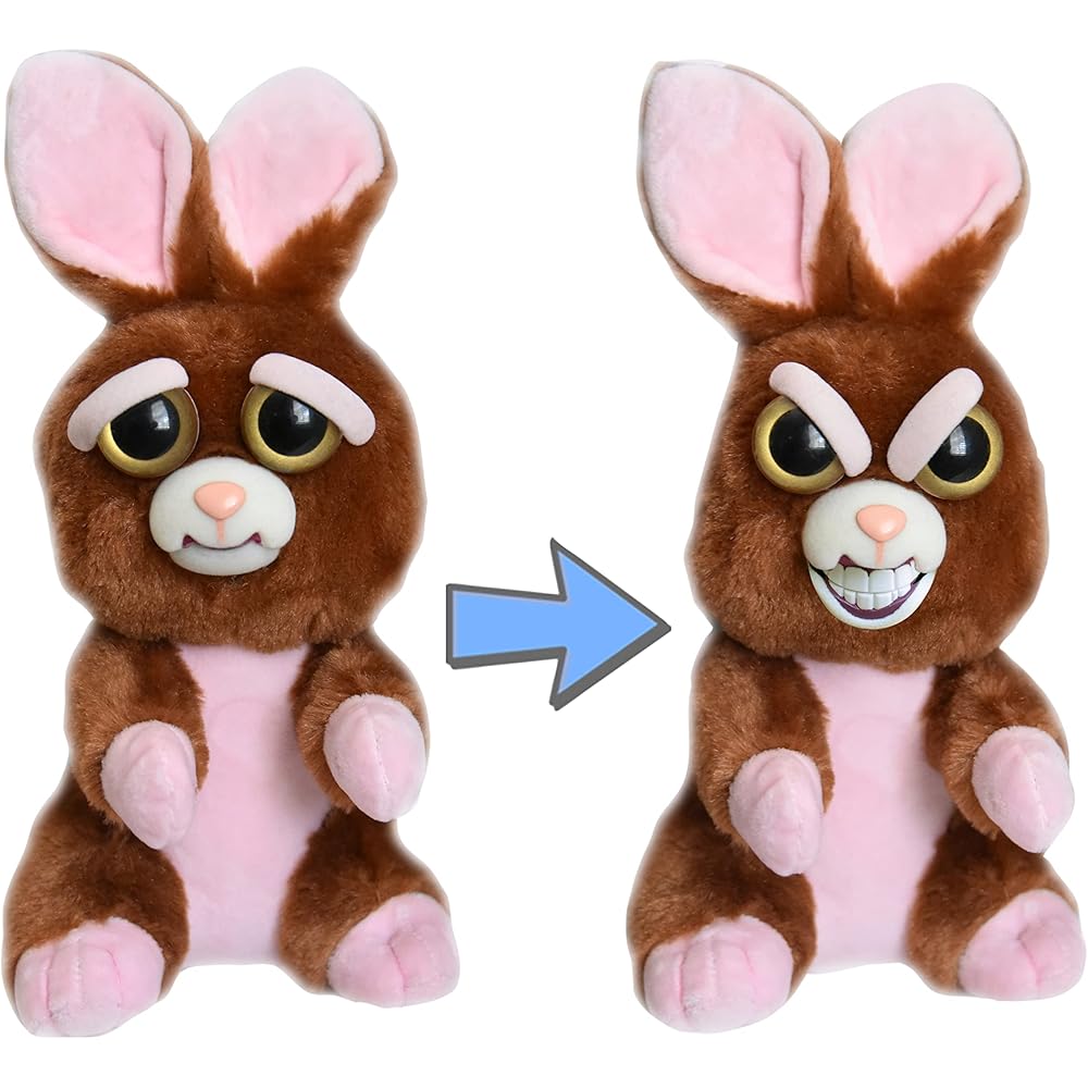 Feisty Pets Grin Bunny Plush Toy Rangs Japan Transforming Expression Soft Stuffed Animal
