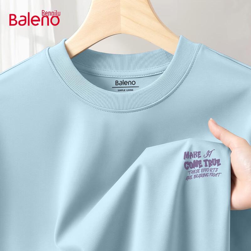 Baleno Men's Heavyweight Pure Cotton Round Neck T-Shirt