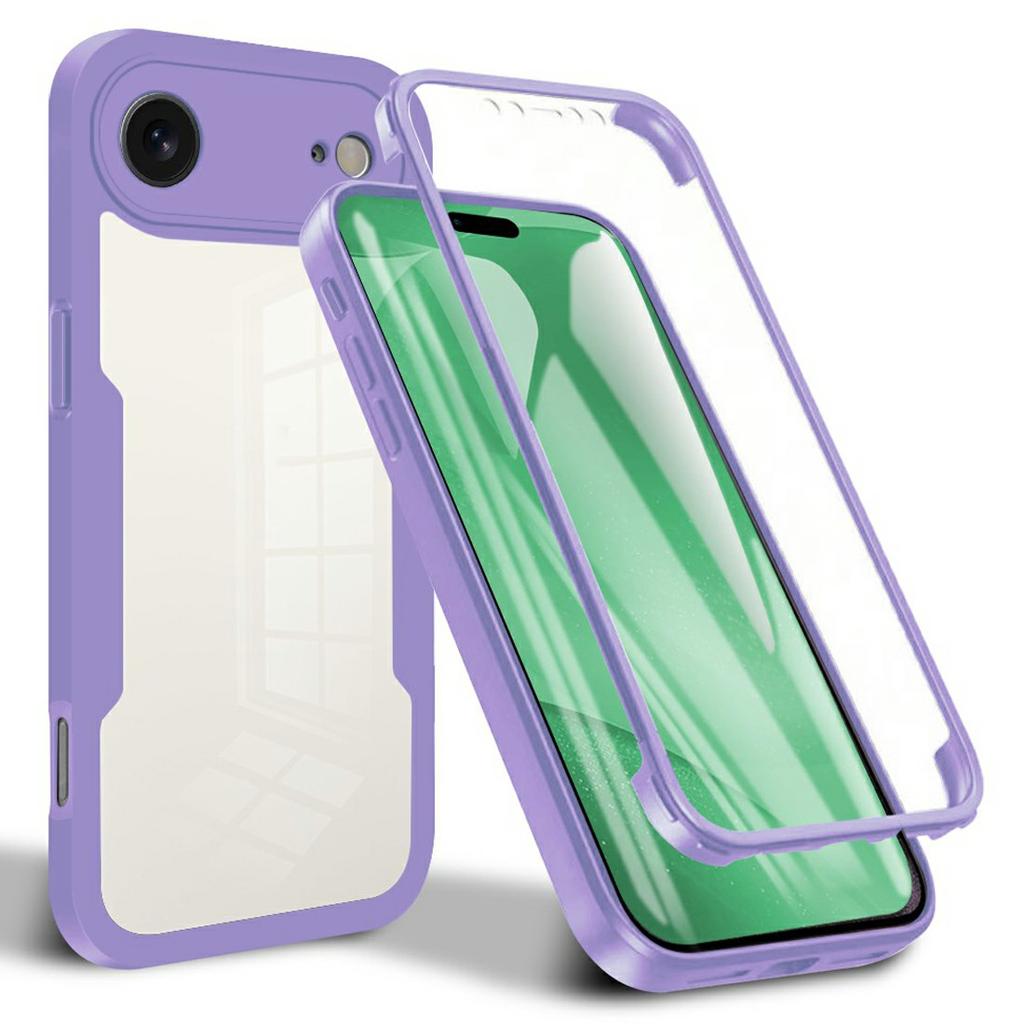 For iPhone Air Case Acrylic + TPU Clear Phone Cover with PET Screen Film