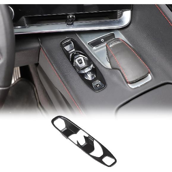 

Gear Shift Panel Trim Cover Compatible with Chevrolet Corvette C8 2020-2026, ABS Center Console Shifter Panel P D Auto M Button Trim Frame (Matte матовый черный