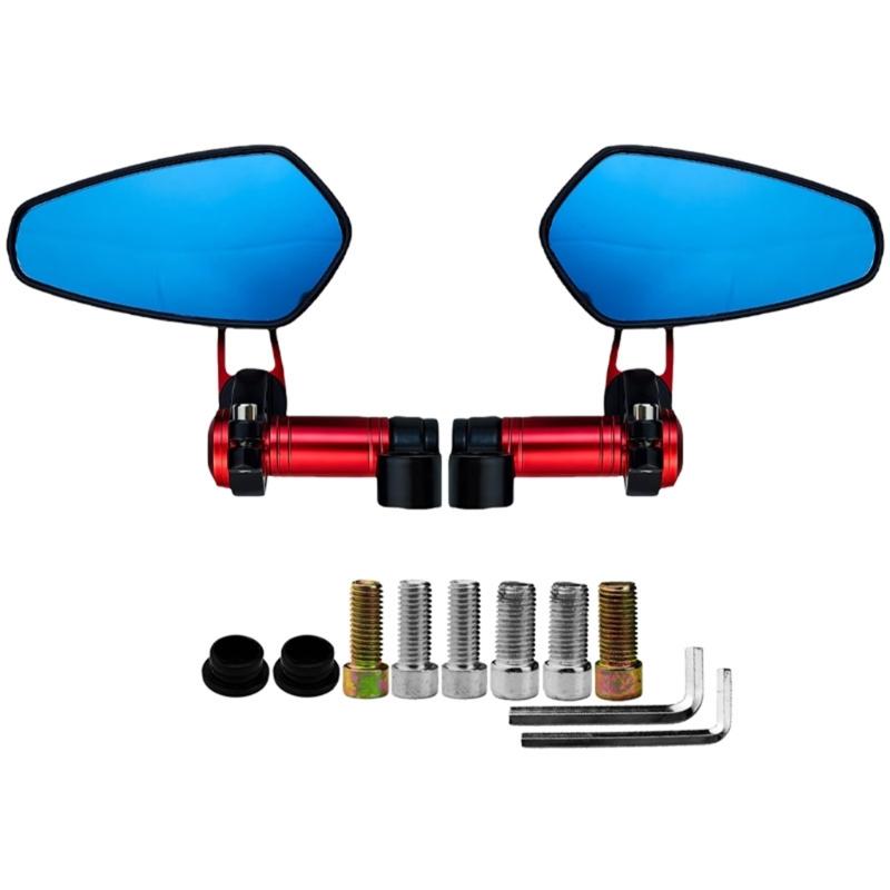 

High Visibility Motorcycle Side Mirror Easy Installation Vibration Reduction Urban Ridings Essential Handlebar Mirror красный
