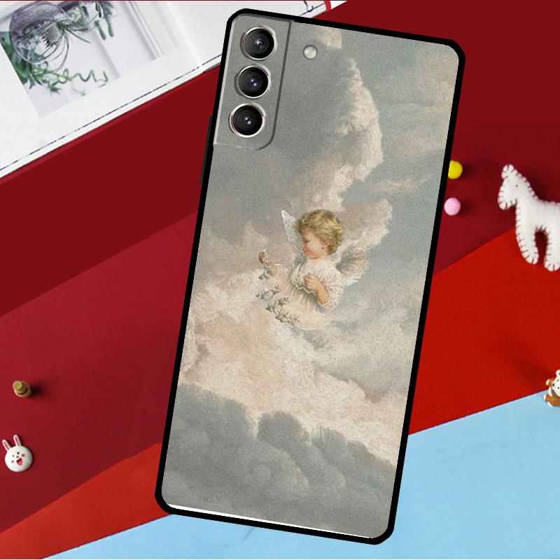 Renaissance Angel Aesthetic Funda For Samsung Galaxy S26 S25 S24 S21 S22 S23 Ultra S10 Plus S20 FE S25 FE Phone Case