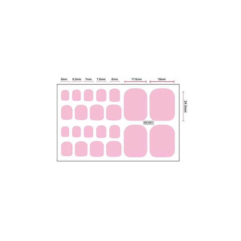 Solid-color Toenail Stickers, Macarons, Full-toe Toenail Stickers, Mixed Nail Plates, Starry Nail Art