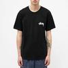 Stussy Falls Tee Classic Poster Print Short Sleeve American Vintage T-Shirt Unisex Tops Black 1904475-BLACK
