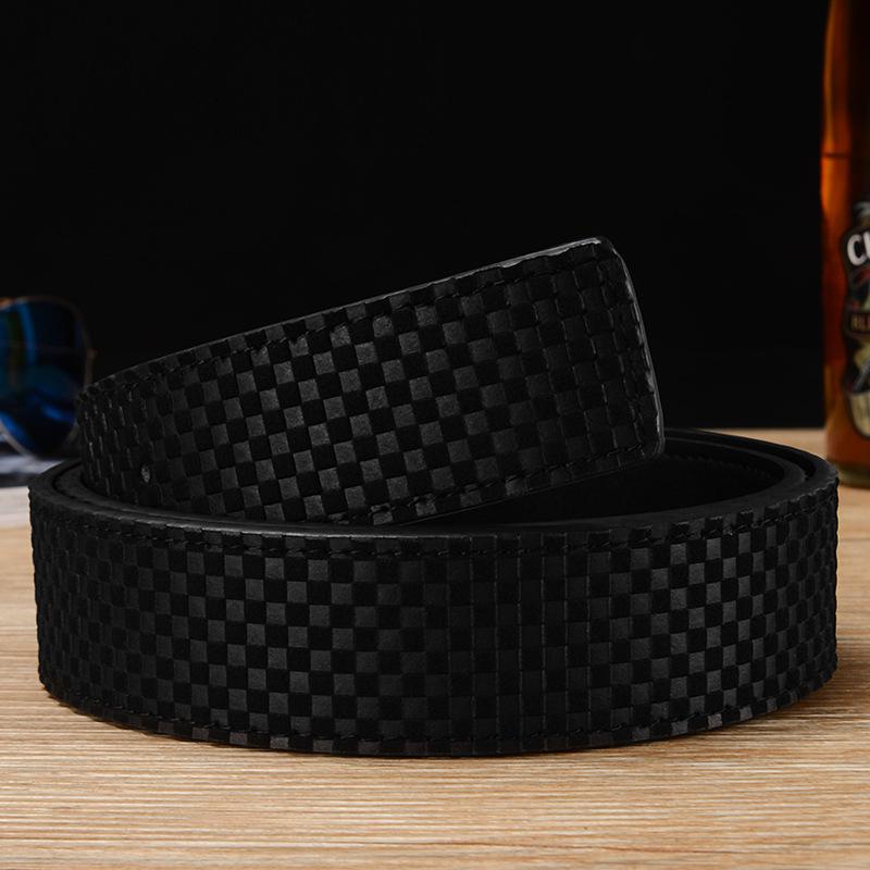 Men's Genuine Leather Business Belt with Smooth Buckle - Versatile and Stylish, 3.8cm Waist Belt
