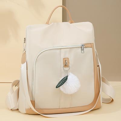 Farbblock-Rucksack Pendlerrucksack für Damen Diebstahlsicherer Rucksack mit großer Kapazität