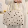 Aluminum Foil Corduroy Lunch Bag Zipper Cosmetic Storage Bag Food Pouch Picnic Bag  School