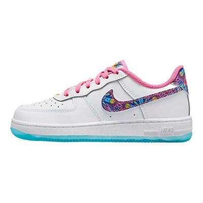 Force 1 Low PS All-Star 2023 Kids Sneakers White Pink-Glow Speed-Yellow FJ3483-100