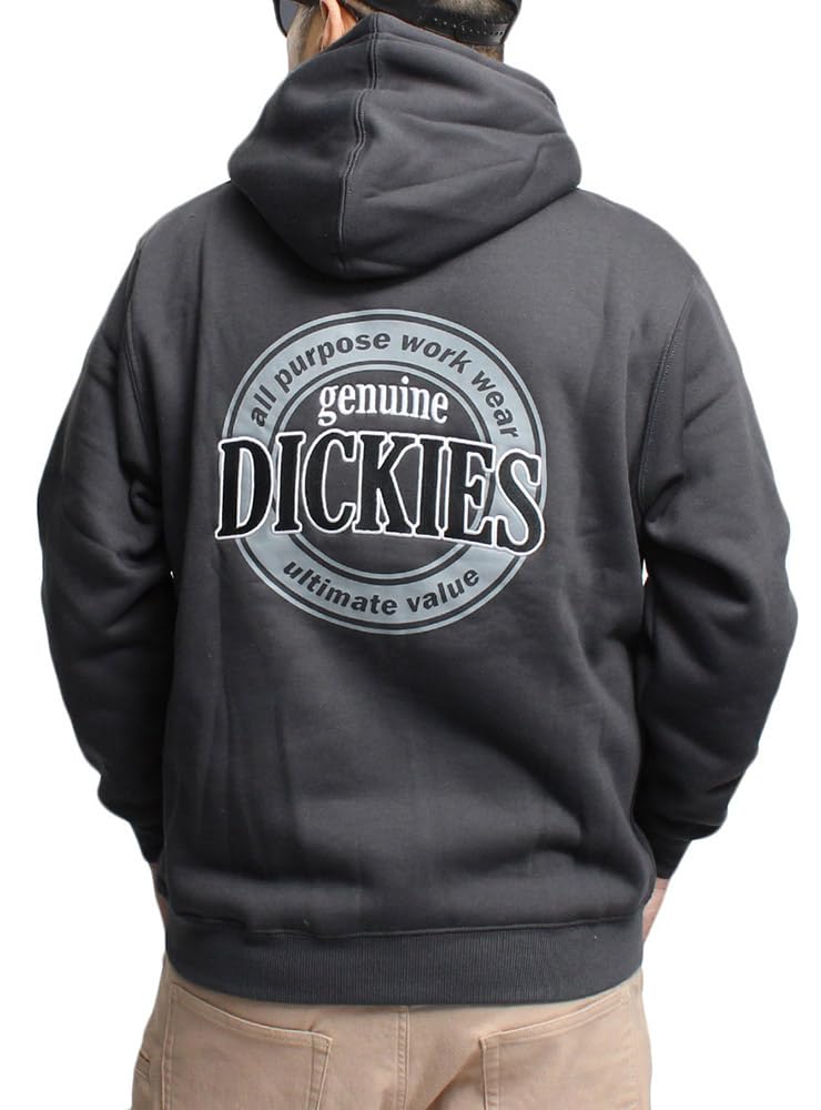 Genuine Dickies Men's Fleece-Lined Pullover Sweatshirt with Back Print, Size 3L, Sumikuro (48)
