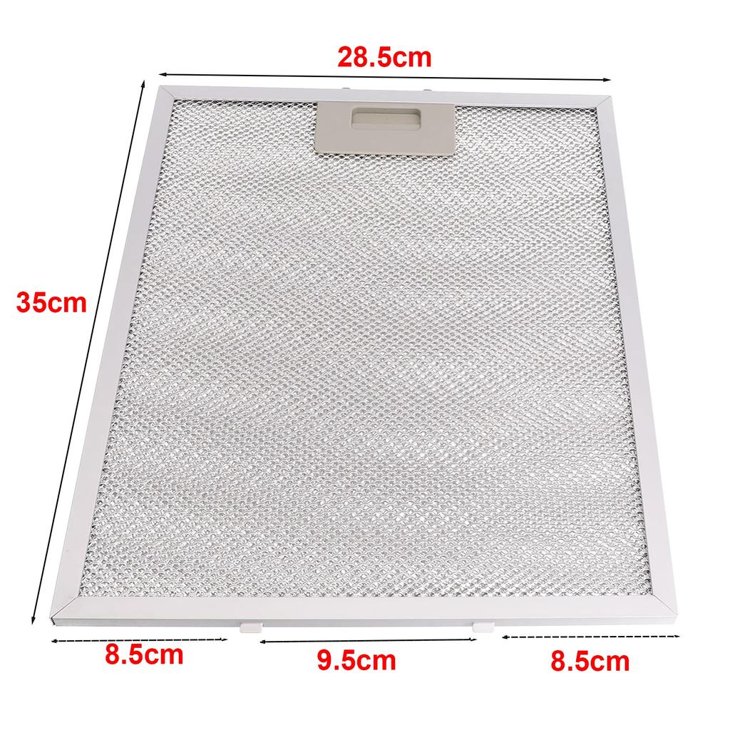 350 X 285 X 9mm Emhættefiltre Komfuremhætte Fedtfilter Køkkenudsugning Ventilation Aluminium Udsugningsfilter Net