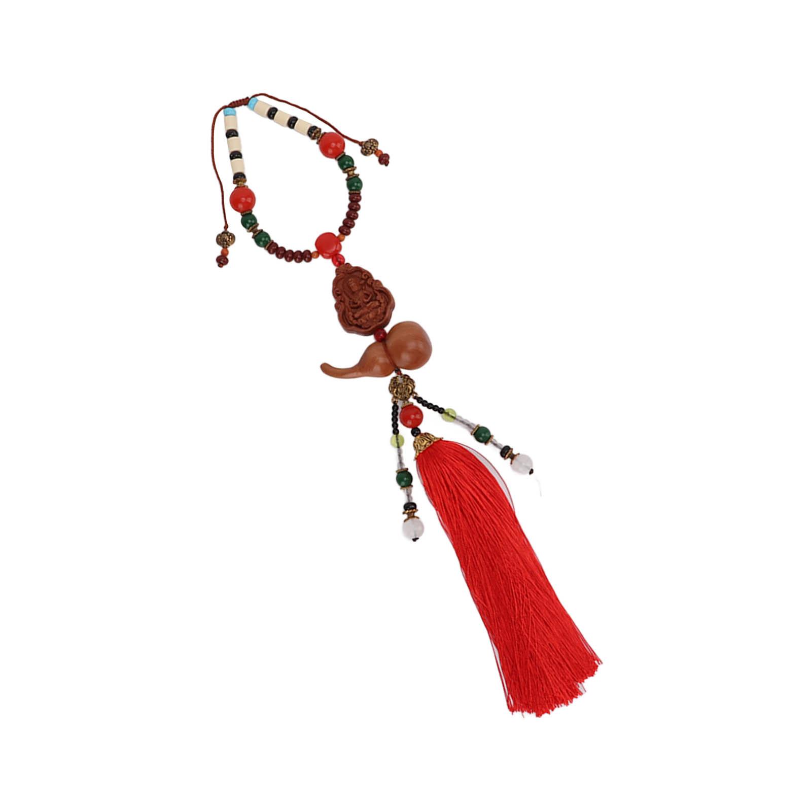 Buddha Decor Peach Wood Gourd Pendant Car Interior Decoration for Balcony Decoration