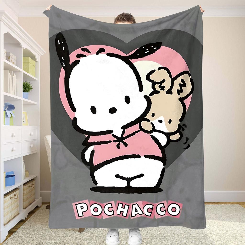 P-Pochaccoes Picnic Blanket Fluffy Soft Blankets and Throws Sofa Blankets for Bed Summer Comforter Bedspread on the Bed Anime &