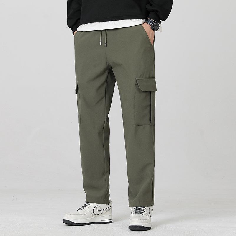Men's Soft Shell Casual Workwear Pants - Winter Plus Velvet Outdoor Sports Trousers