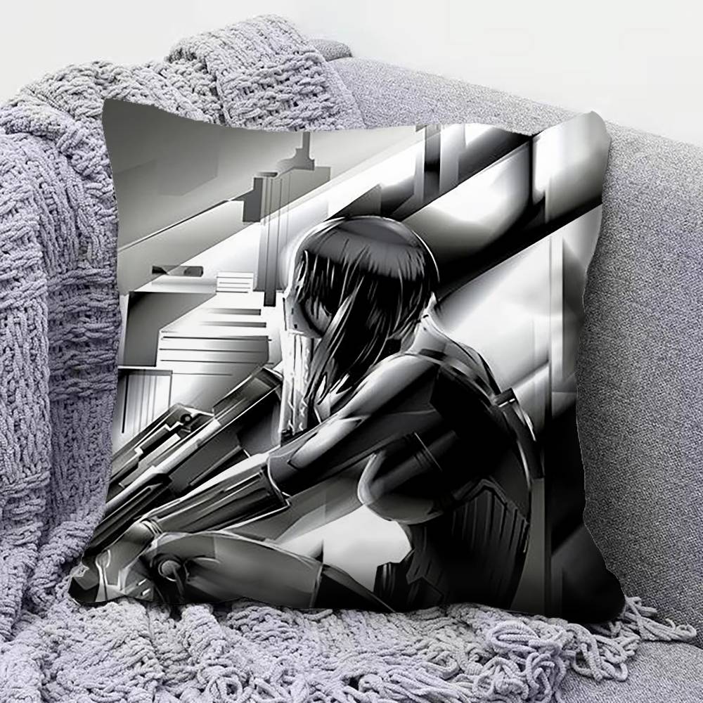 Ghost in the Shell Manga Motoko Kusanagi Pillow Covers, Home Sofa Cushion Covers and Aecorative Custom