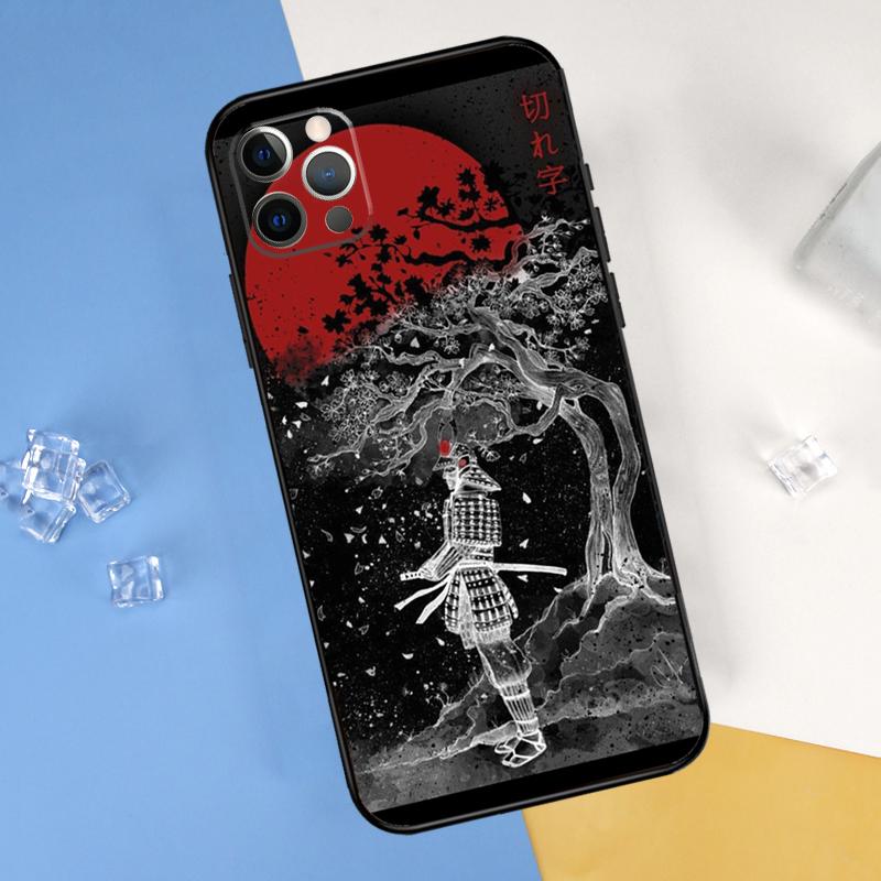 Japanese Samurai Ninja Phone Case For iPhone 15 Pro 16 Pro 11 13 14 Pro Max 12 Mini XR 16 15 Plus 16e Cover Shell
