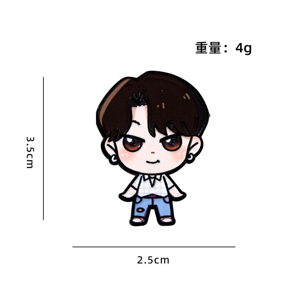 Cute cartoon witch hunter metal badge animator anime badge small brooch