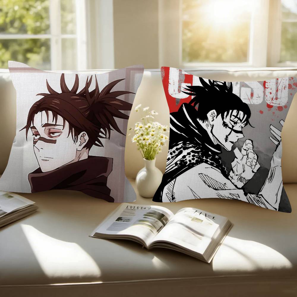 Japonsko C-Choso Jujutsu Kaisen Anime Povlak na polštář kreslený Dárek Potah na polštář Ložnice Domov Pohovka Židle Sedadlo Dekorace povlak na polštář