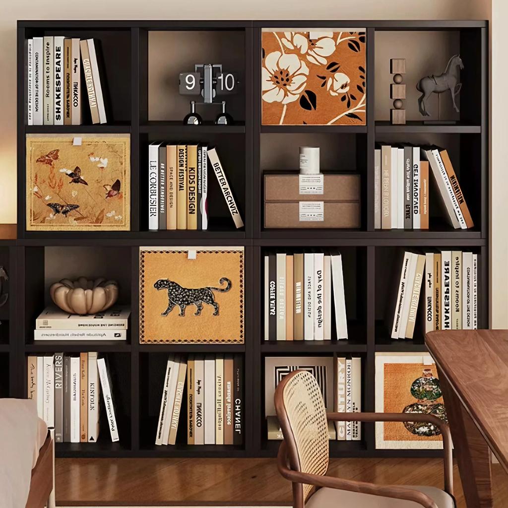 Vintage Book Rack Heavy-Duty Storage Shelf Book Shelves Bookshelf Storage Multifunctional Home Organizer Library Furniture